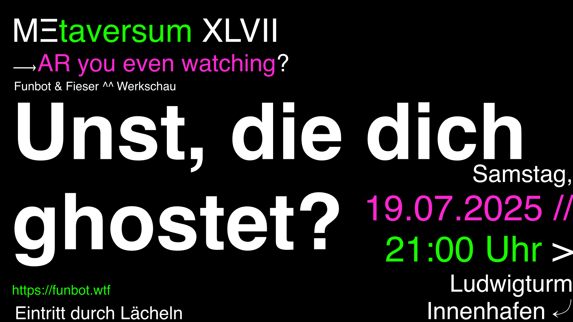 Funbot und Fieser 2025 digitale Kunst Ausstellung im Ludwigturm Duisburg